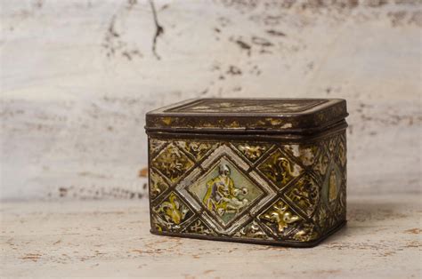 metal box vintage|antique metal storage box.